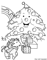 A coloring page of my little pony